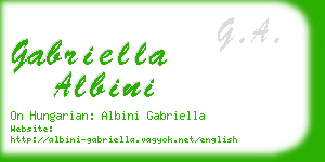 gabriella albini business card